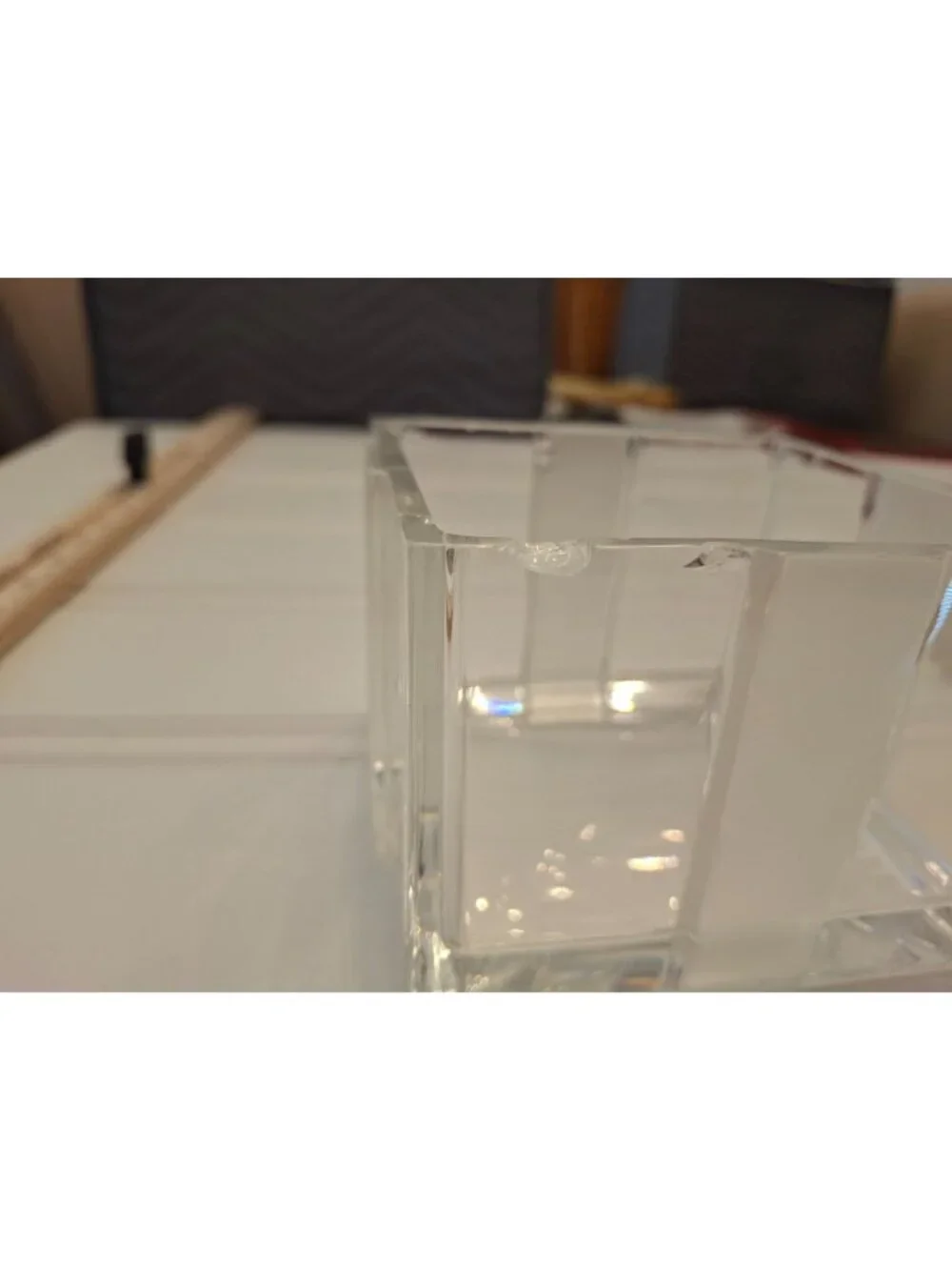 Shannon Crystal Gift Box Trinket Jewelry Box Frosted Bow Lead Crystal Poland REA